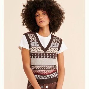 Current Air Geometric Sweater Vest from Anthropologie.